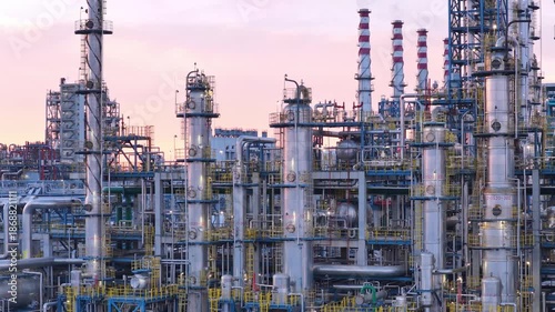 Sinopec Large Oil Refinery Aerial View - Industrial Complex