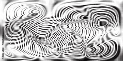 Grunge halftone gradient background. Faded grit noise texture. White and black sand wallpaper. Retro pixelated backdrop. Anime or manga style comic overlay. Vector graphic design textured template