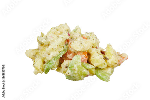 Konstfotografi potato salad pile isolated on white or transparent png