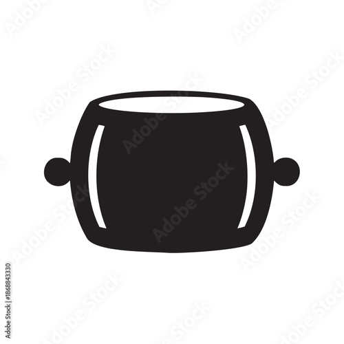 Chinese New Year Barrel Vector Illustration, Traditional Celebration Symbol, Flat Design Art