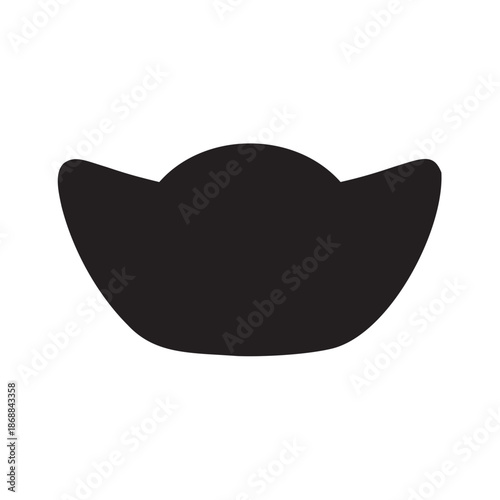 Chinese New Year Gold Ingot Vector Illustration Flat Design