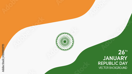 Celebrating Republic Day with the Indian national flag waving proudly in the background