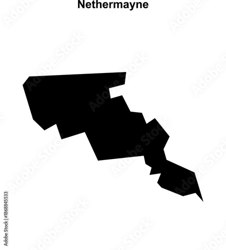 Nethermayne (England) blank outline map