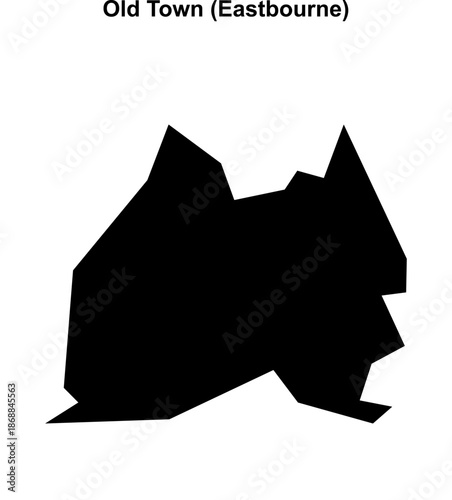 Old Town (England) blank outline map