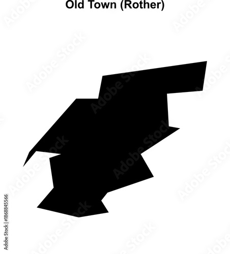 Old Town (England) blank outline map