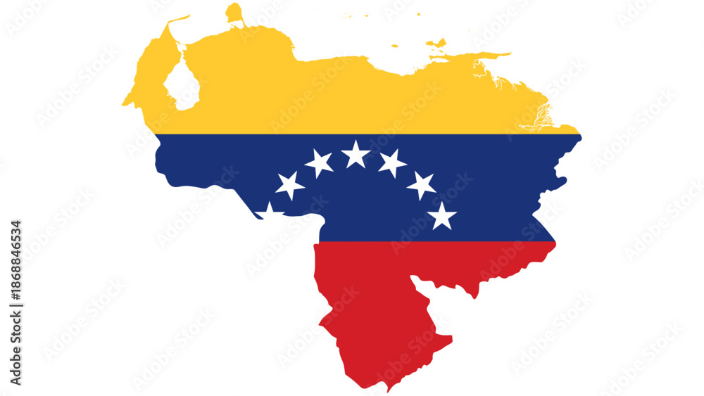 Fototapeta premium Venezuela map, Map of Venezuela, Venezuelan flag map, Venezuela flag, Venezuela country, Venezuela nation, South America map, Venezuela geography, Venezuela territory, Independen Day