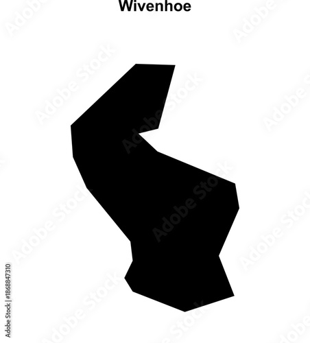 Wivenhoe (England) blank outline map