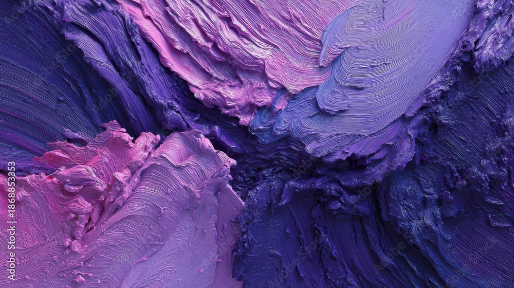 Obraz premium Vibrant abstract texture with purple and pink paint strokes.