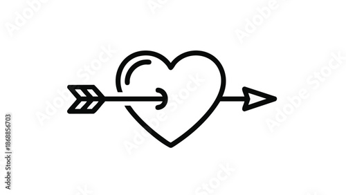 Heart Pierced by an Arrow Icon Symbol