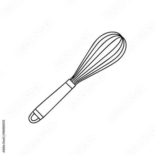whisk line logo vector icon on a white background
Vector line logo icon