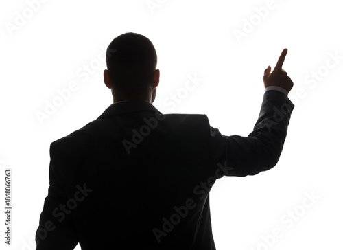 Silhouette of young busines...