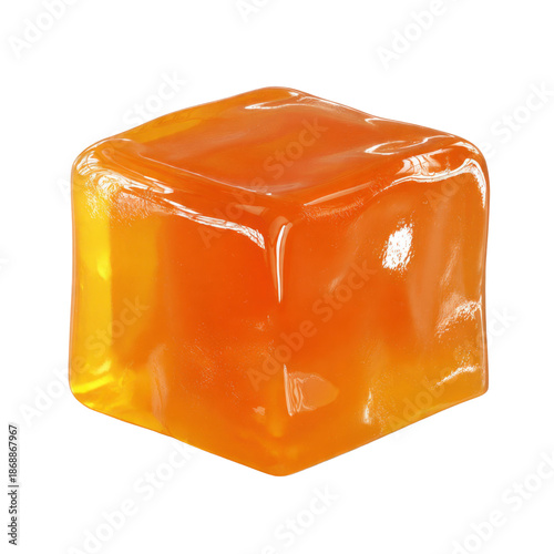 Wallpaper Mural Translucent Orange Jello Cube Torontodigital.ca