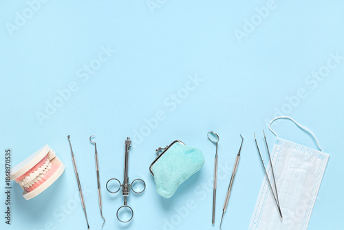 Wallet with dentist's tools...