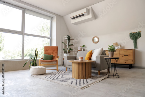 Interior of light living ro...