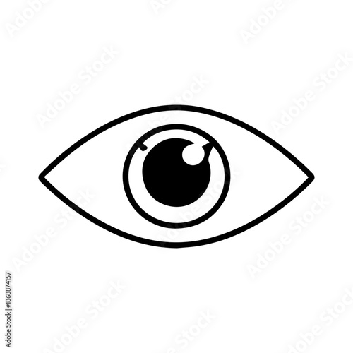 eye line logo vector icon on a white background
Vector line logo icon