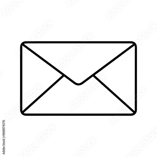 envelope line logo vector icon on a white background
Vector line logo icon