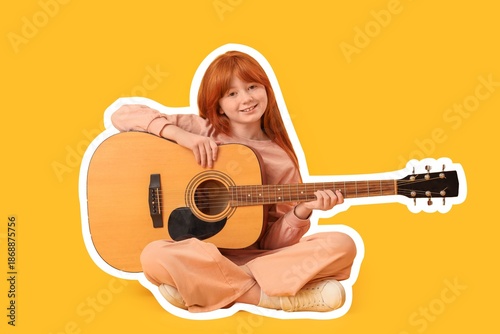 Teenage redhead girl with g...