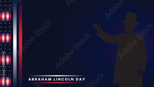 abraham lincoln day background copy space area
