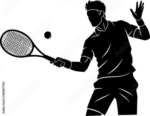 tennis player silhouette