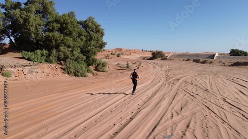 Sahara Desert Sand Dunes Erg Chebbi Merzouga Morocco Africa Camels Animal Caravan Vast Arid Landscape Nature Running Trail Endurance Sports Warm Outdoor Activities Adventure Travel Scenic Wilderness