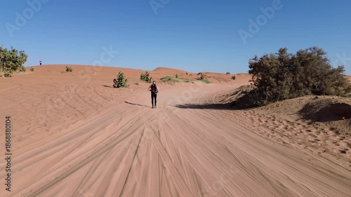 Sahara Desert Sand Dunes Erg Chebbi Merzouga Morocco Africa Camels Animal Caravan Vast Arid Landscape Nature Running Trail Endurance Sports Warm Outdoor Activities Adventure Travel Scenic Wilderness