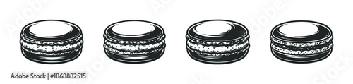 Sweet desserts vector icons set. bakery and confectionery symbols
