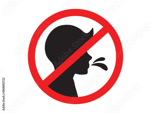 Do Not Spit Sign Clip Art
