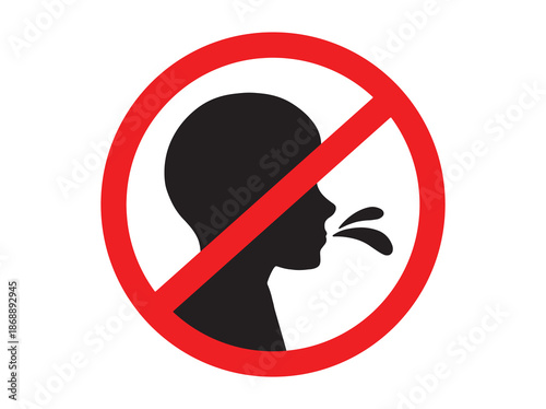 Hand Drawn Do Not Spit Sign Illustration
