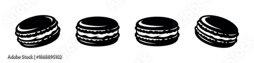 Bakery vector icons set. pastry, dessert, sweets symbols