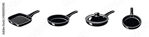 Cooking tools vector icons set. kitchenware, cookware, utensil symbols