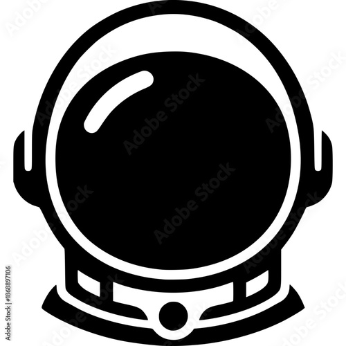 Astronaut Helmet Icon Vector