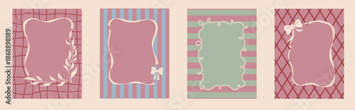Whimsical Coquette Frames for Bachelorette Menu Design