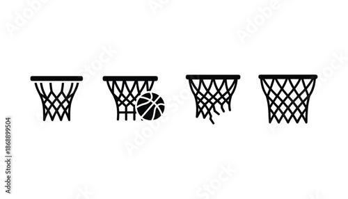 Basketball or basket and net icon isolated vector symbol illustration graphic design