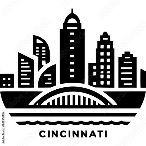 Cincinnati Skyline Vector Icon