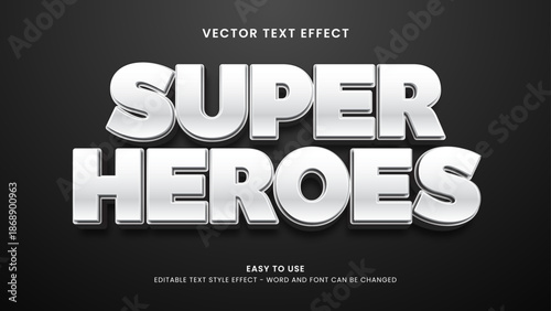 super heroes editable text effect