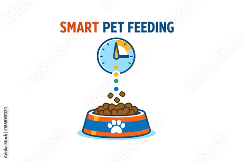 Smart pet feeding system with timer for efficient meal scheduling