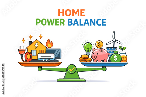 Home power balance: a visual representation of energy consumption and savings