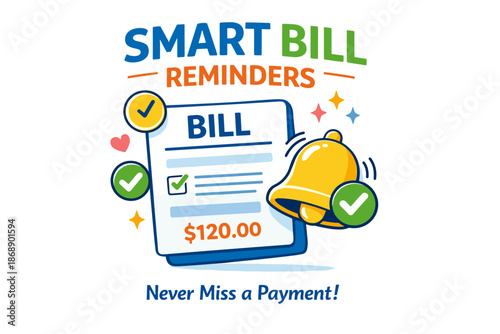 Smart bill reminders: efficient payment alerts with notification symbols