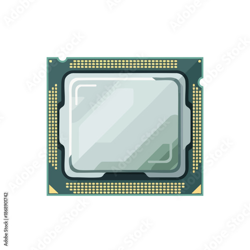 Central Processing Unit on Motherboard Circuit Board