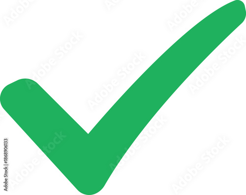 Green checkmark icon vector isolated on transparent background
