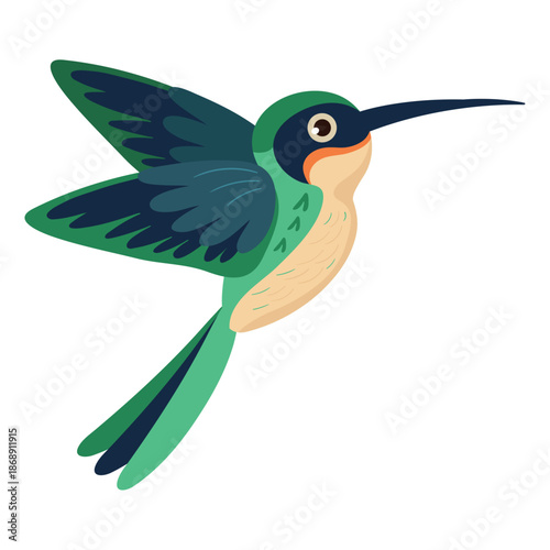 Flat style bird vector illustration for modern design