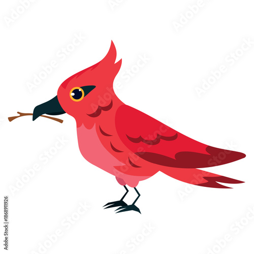 Flat style bird vector illustration for modern design