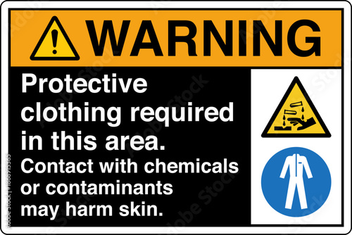 Safety sign WARNING protectiv...