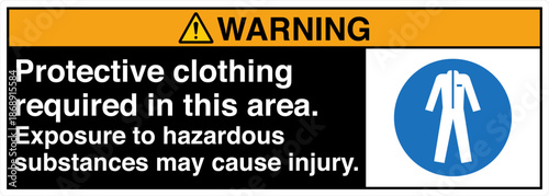 Safety sign WARNING protectiv...