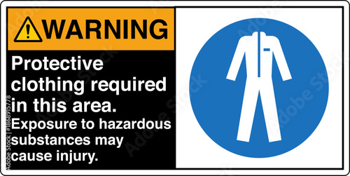 Safety sign WARNING protectiv...