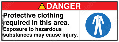 Safety sign DANGER protective...