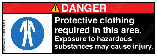 Safety sign DANGER protective...