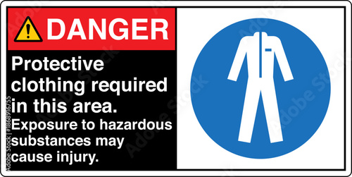 Safety sign DANGER protective...