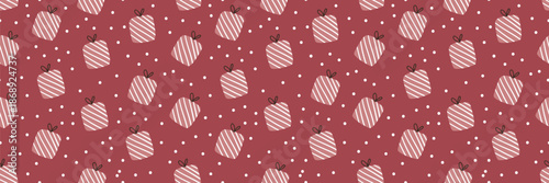 Cute gift box seamless pattern featuring wrapped presents with bows, ribbons, and doodle decorations ideal for birthday, Christmas, or Valentine's Day backgrounds.