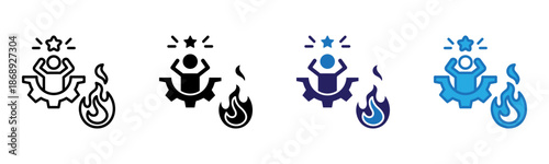 Motivation Icon Multi Style Vector Illustration